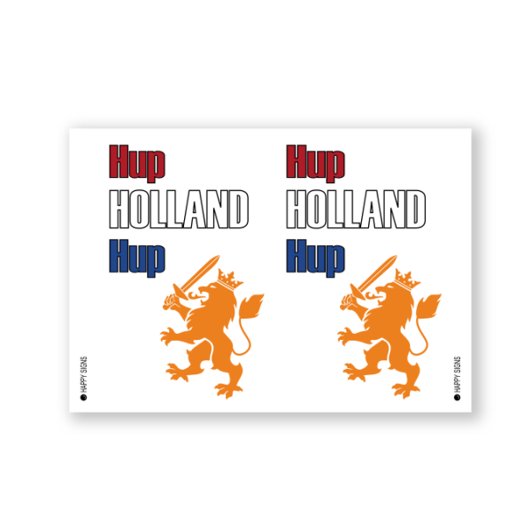 EK en WK raambord - Hup Holland - wit